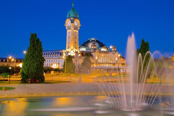 Gare de Limoges qui includes fontaine, patrimoine architectural et mare