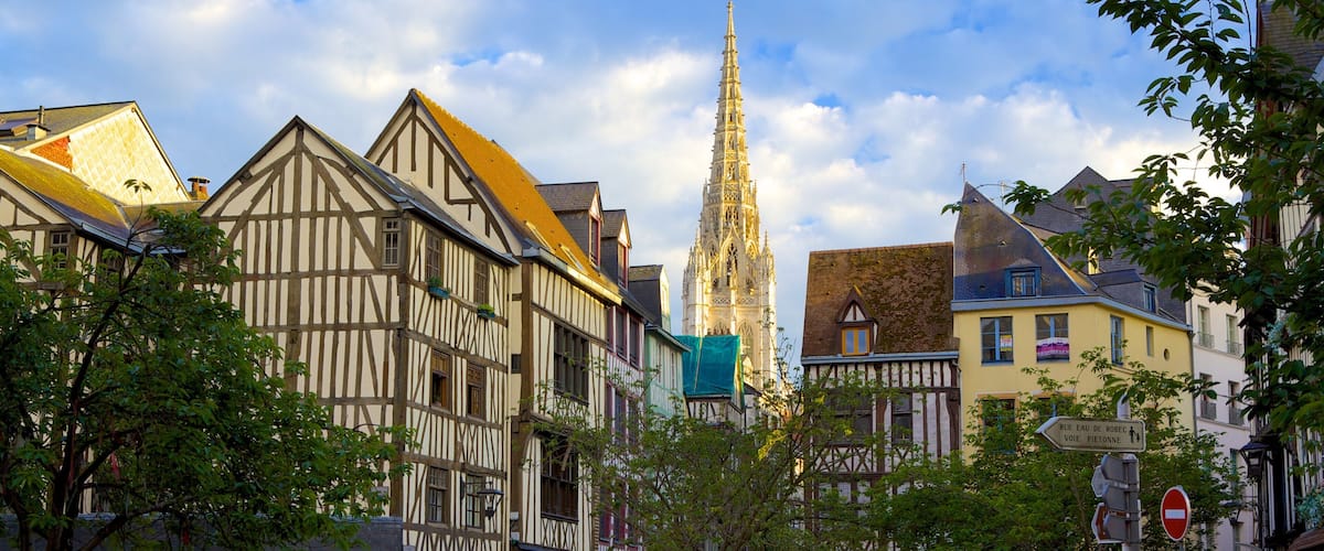 Rouen featuring heritage architecture and a small town or village