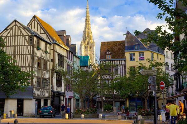 Rouen featuring heritage architecture and a small town or village