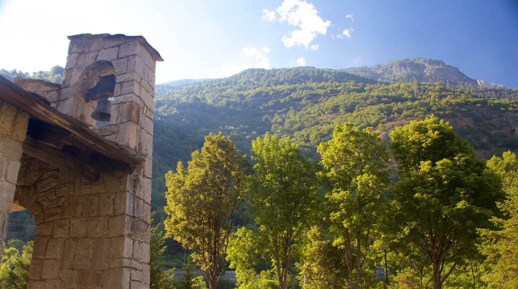 Exilles Fort which includes mountains, tranquil scenes and heritage architecture