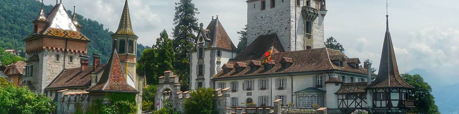 Beautiful Oberhofen Castle in Oberhofen,Switzerland