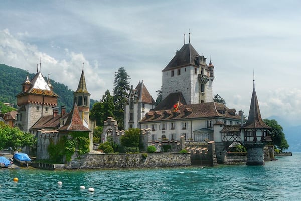 Beautiful Oberhofen Castle in Oberhofen,Switzerland