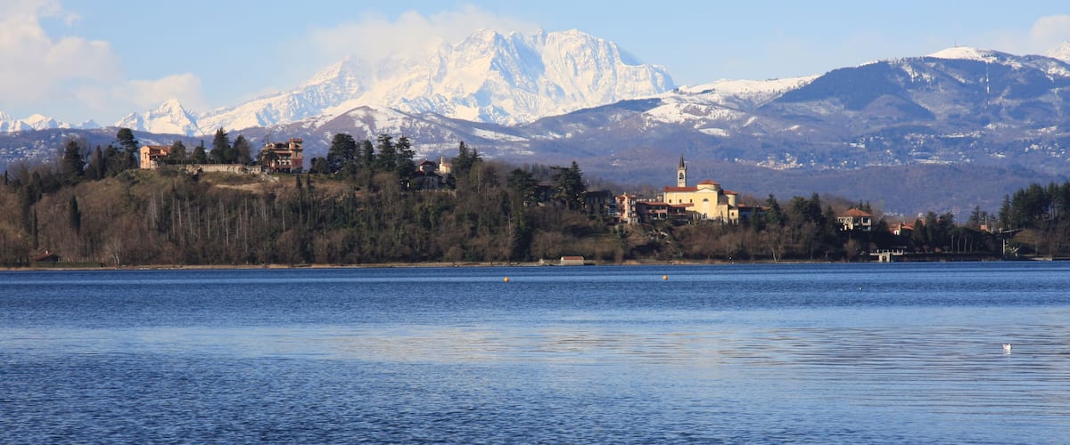 Lake of Varese, the Mount Rosa on the background