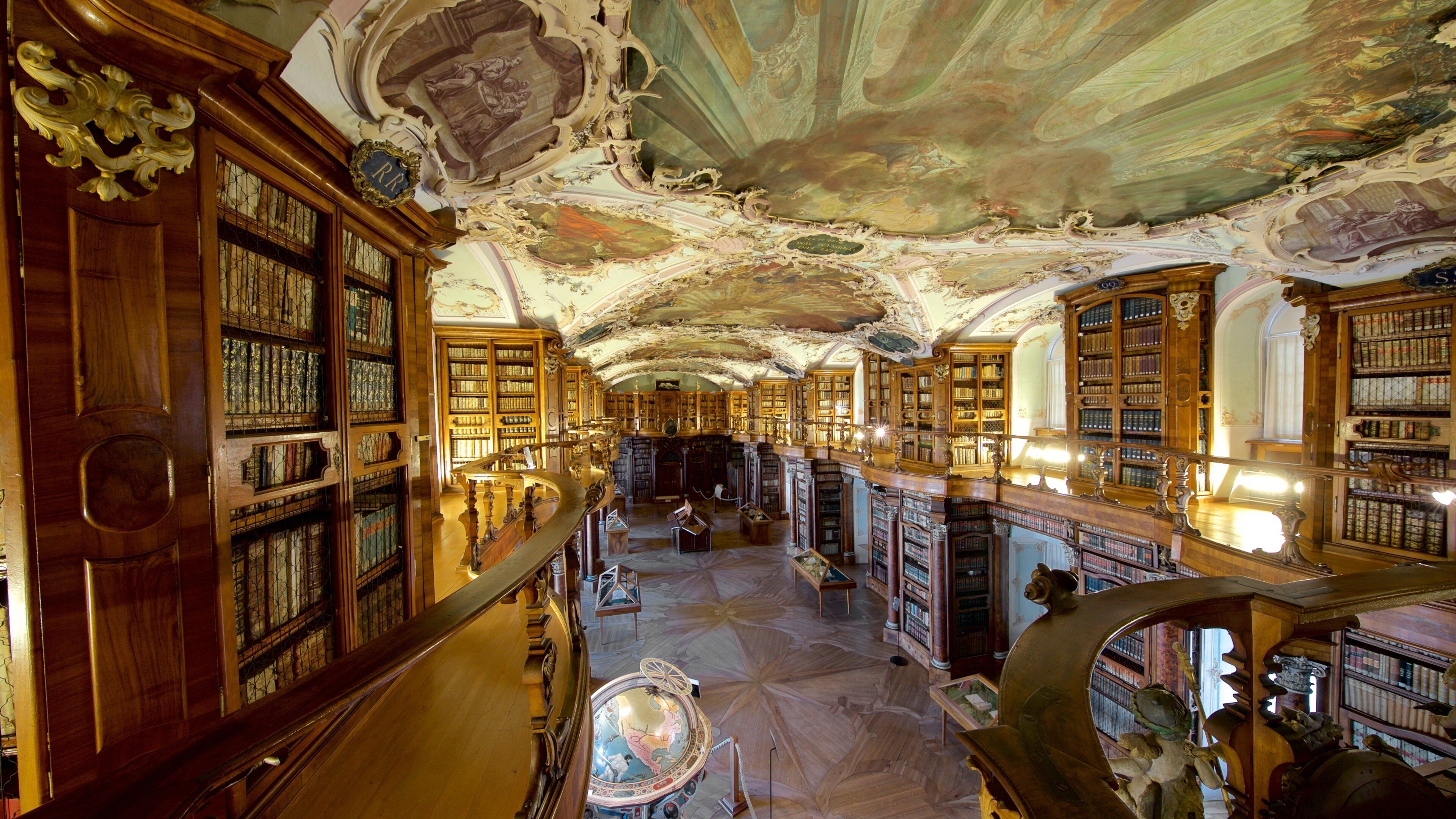 Abbey Library of Saint Gall featuring heritage elements and interior views