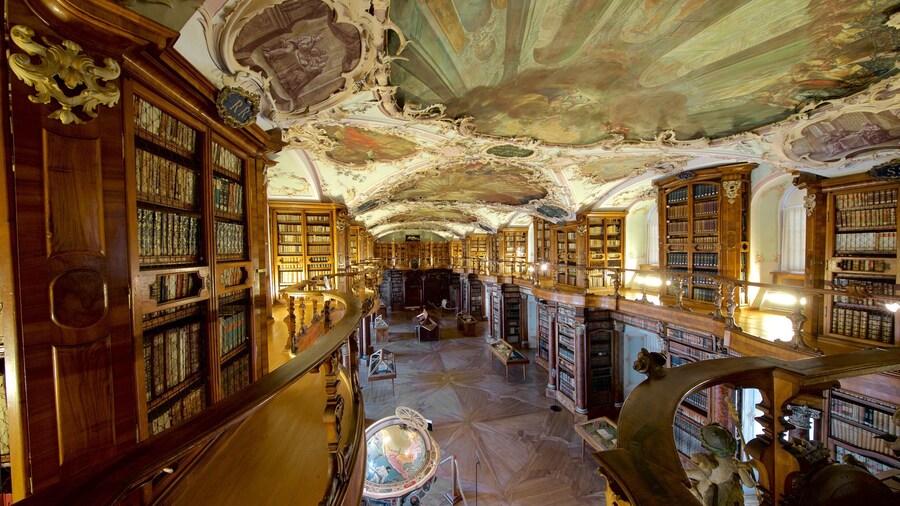 Abbey Library of Saint Gall featuring heritage elements and interior views