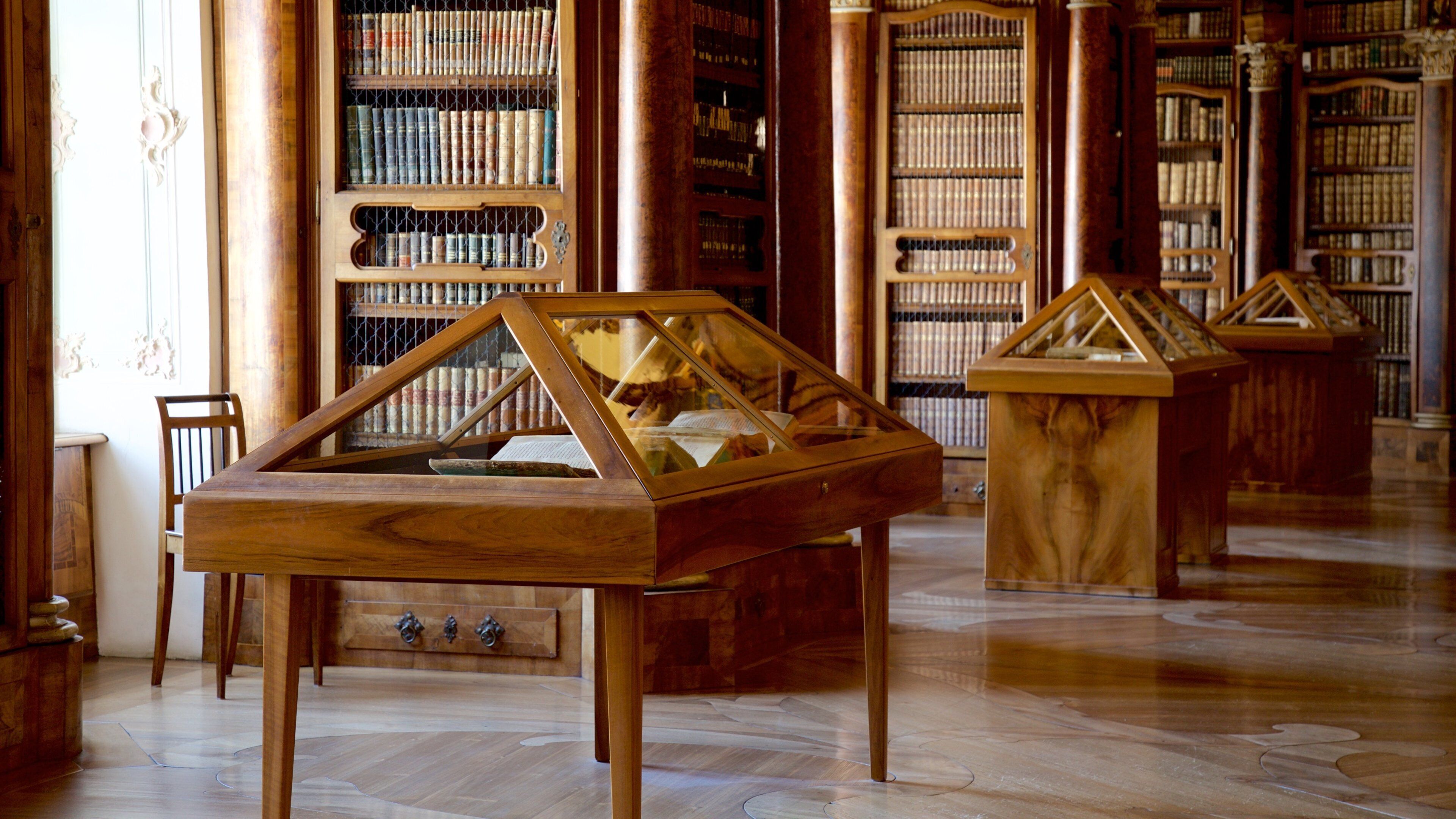Abbey Library of Saint Gall featuring heritage elements and interior views