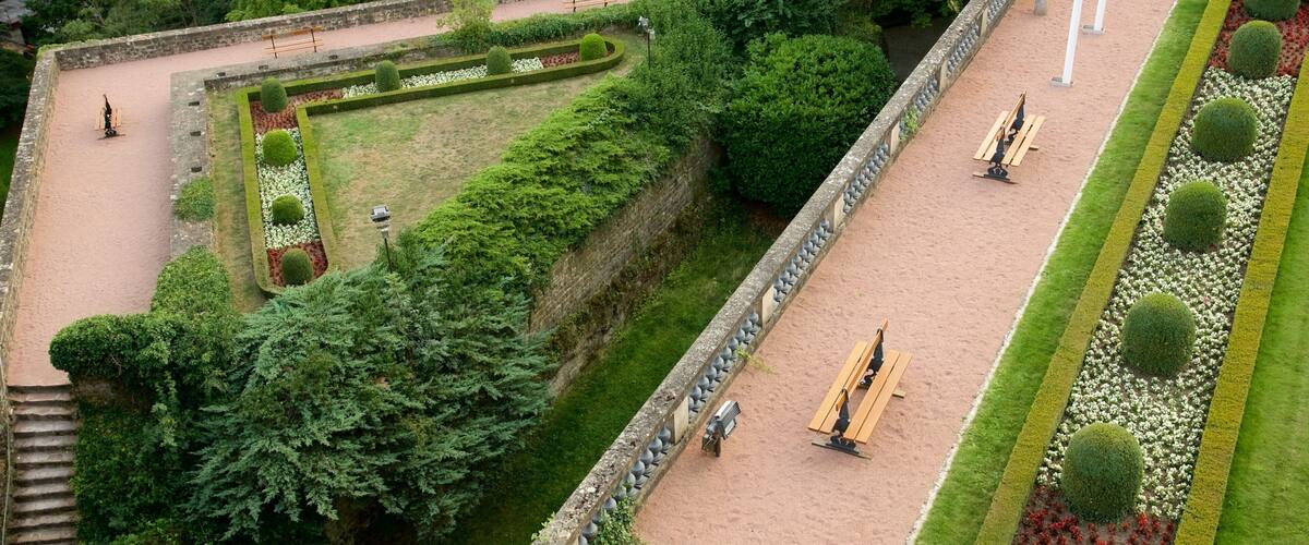 Luxembourg which includes a garden
