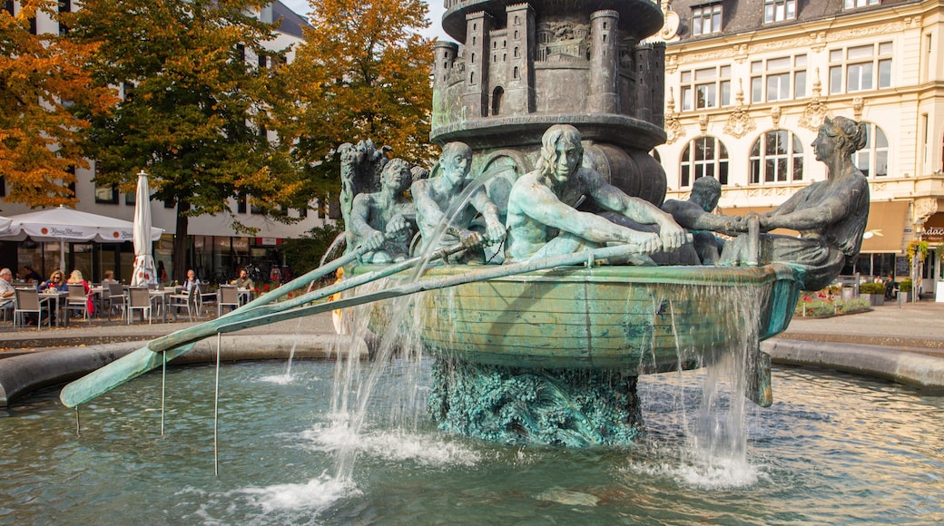 Gorresplatz which includes a fountain, heritage elements and a statue or sculpture