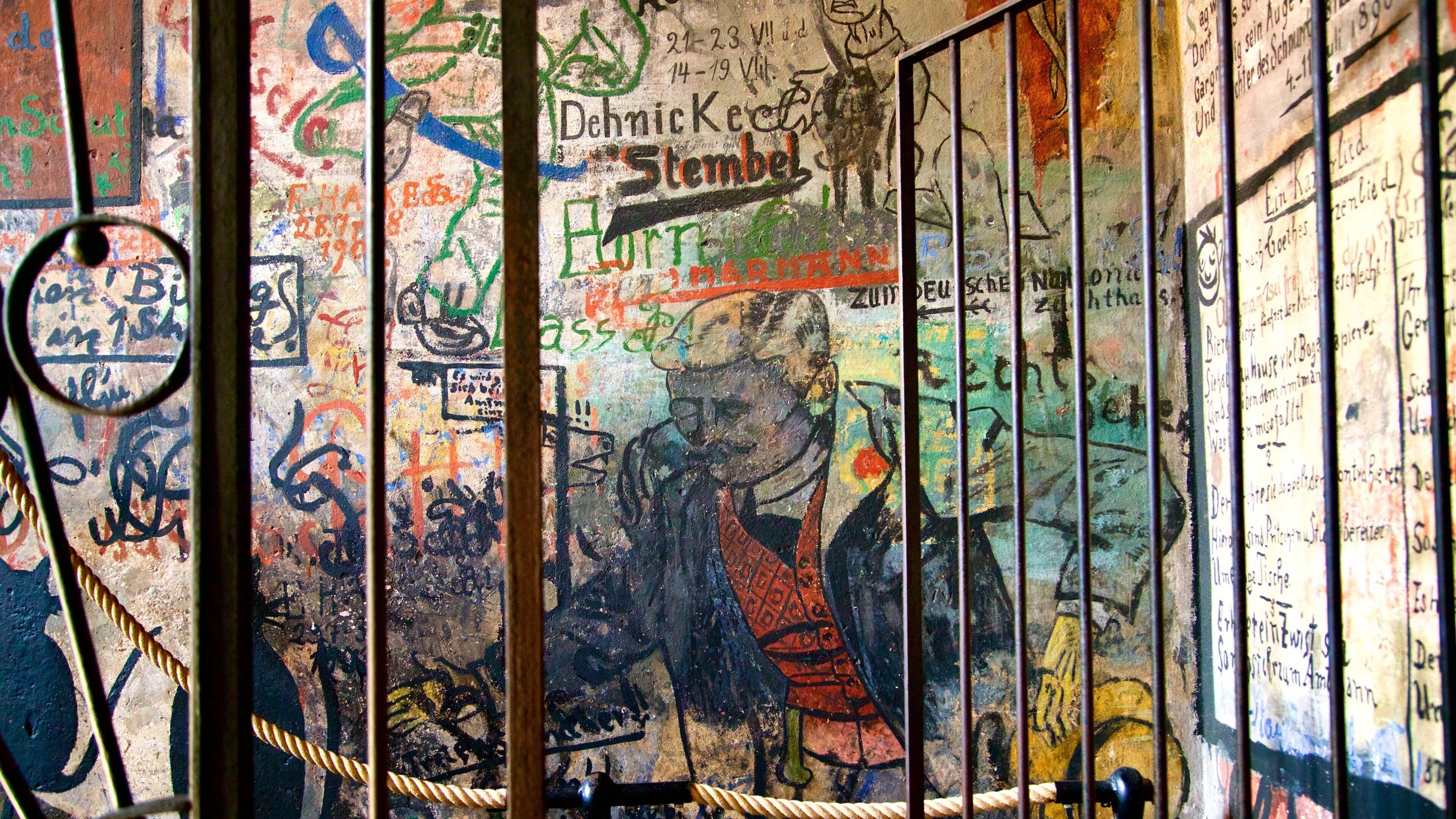 Heidelberg Student Jail featuring outdoor art and interior views