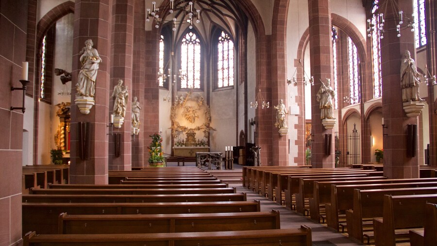 Frankfurt showing interior views, religious elements and a church or cathedral