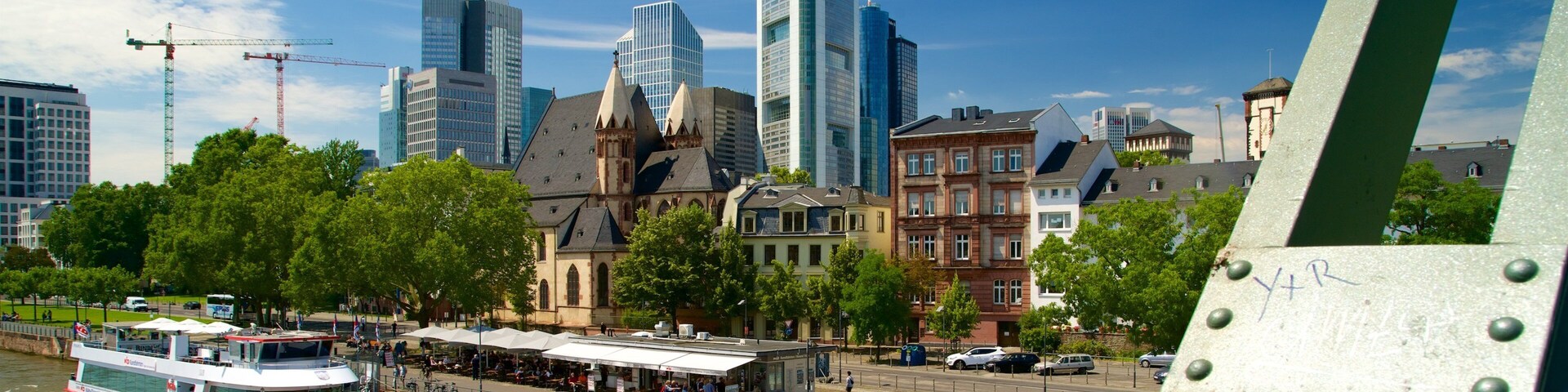 Frankfurt featuring a high rise building, a city and heritage elements