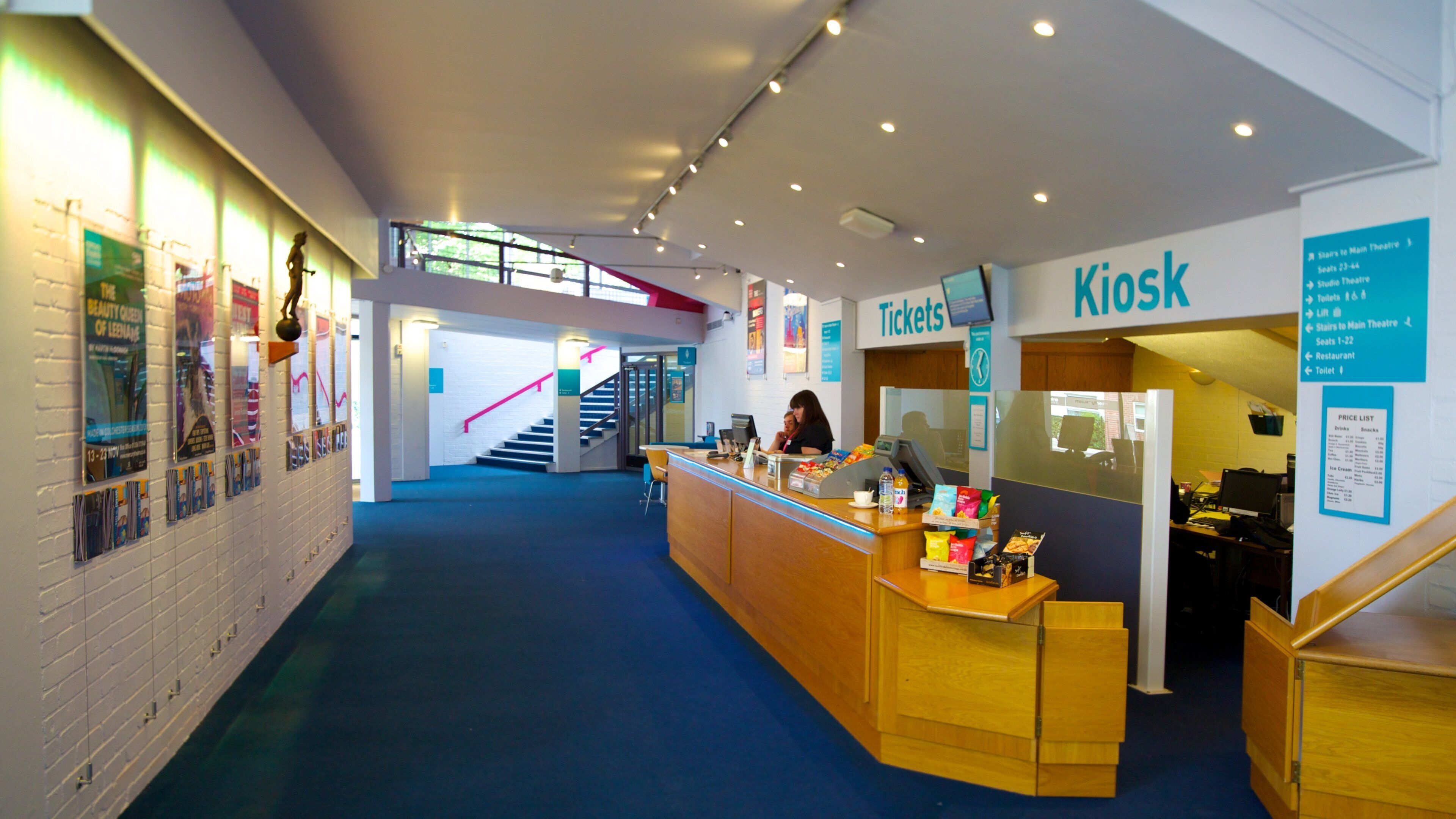 Mercury Theatre which includes theater scenes and interior views