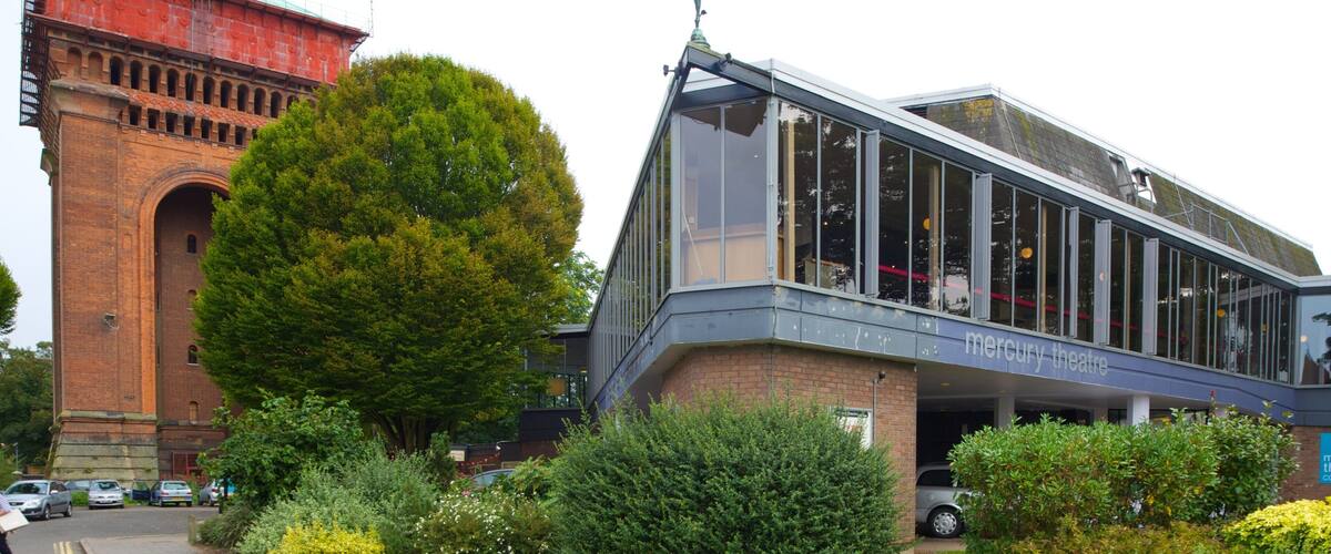 Colchester featuring theater scenes and a city