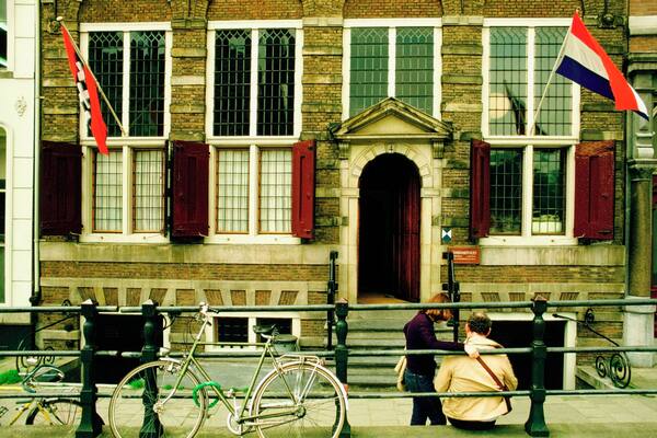 Facade of a museum, Rembrandt House Museum, Amsterdam, Netherlands