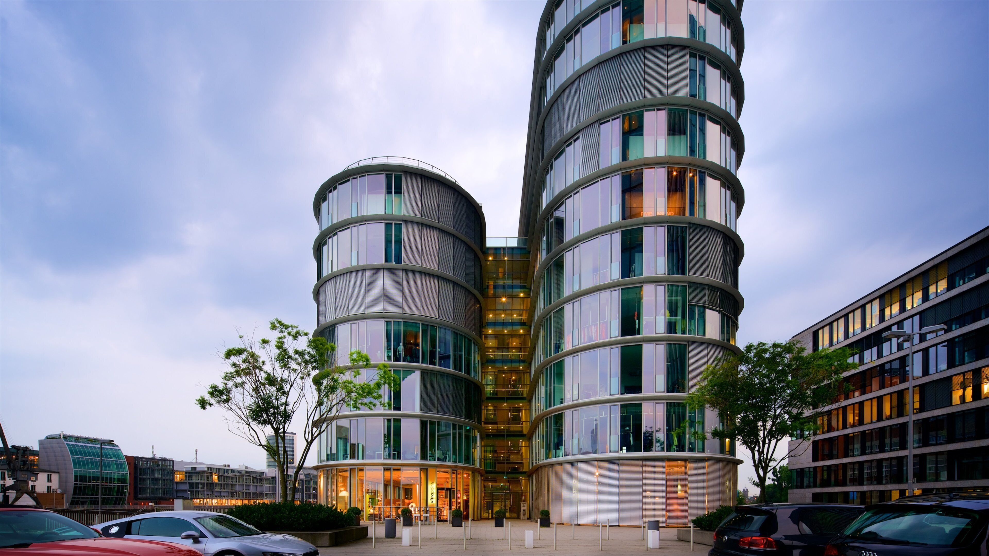 Medienhafen mit einem Stadt und moderne Architektur