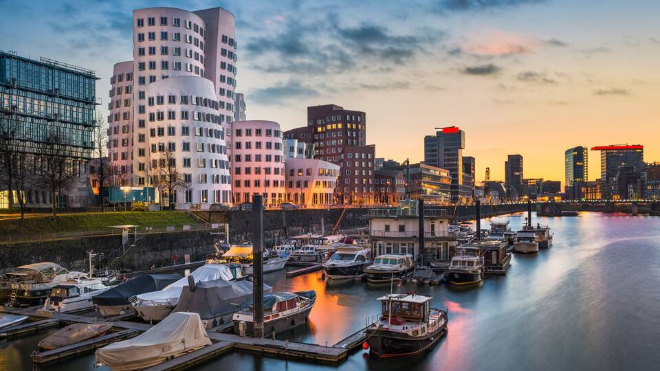 Medienhafen in Düsseldorf, Deutschland