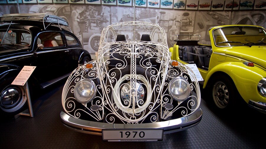 Volkswagen AutoMuseum showing heritage elements and interior views
