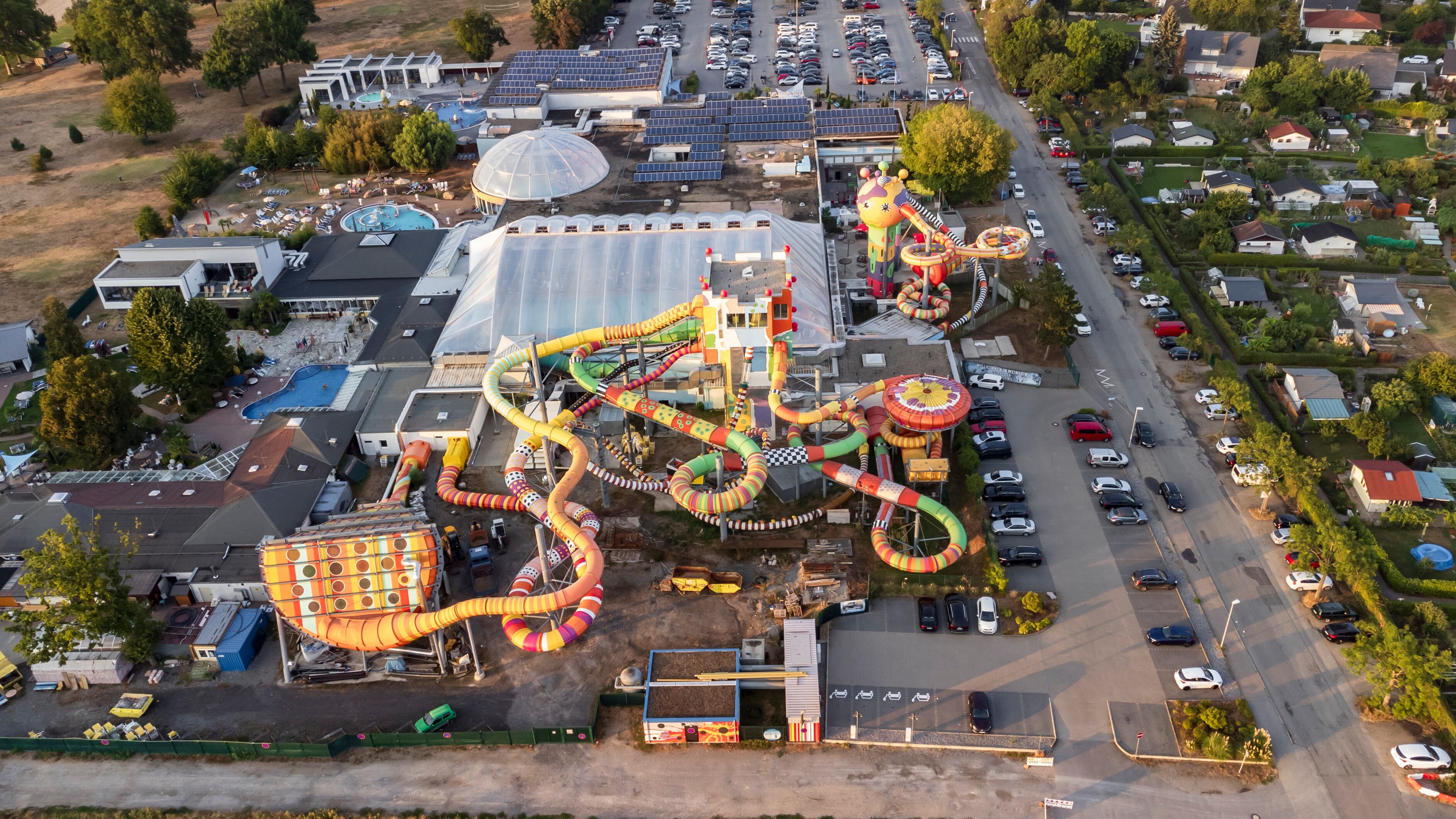 Miramar is a water park, salt-water spa, and sauna complex that opened in 1973 at Waidsee Lake, Weinheim, Germany.