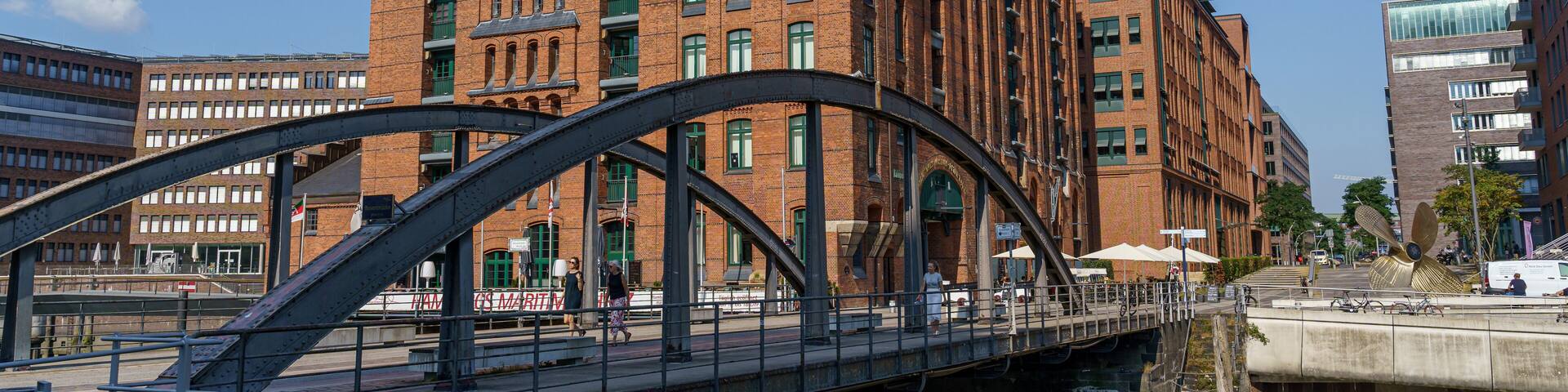 HAMBURG, GERMANY - Aug 11, 2020: International Maritimes Museum in Hamburg Speicherstadt and Hafencity district
