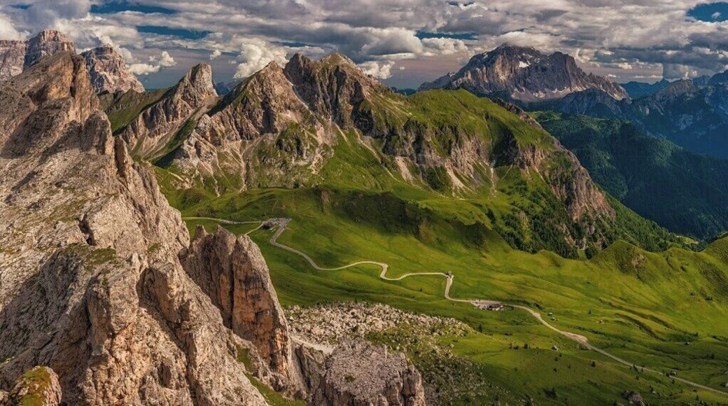 July 2016
Passo Giau, Cortina Dolomites, South Tyrol, Italy
Passo Giau is a wonderful road saddle in altitude 2.326 metres near Cortina d'Ampezzo in Dolomites. You can enjoy this view from the Rifugio Nuvolau in the Averau-Nuvolau range.