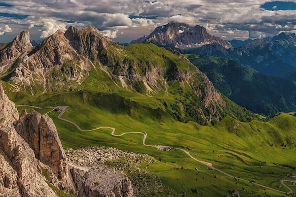 July 2016
Passo Giau, Cortina Dolomites, South Tyrol, Italy
Passo Giau is a wonderful road saddle in altitude 2.326 metres near Cortina d'Ampezzo in Dolomites. You can enjoy this view from the Rifugio Nuvolau in the Averau-Nuvolau range.
