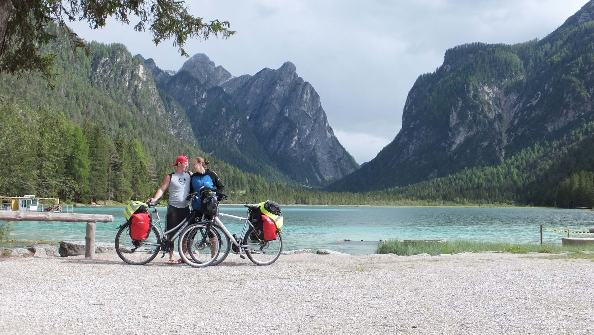 Sudtirol one of the most amazing place to travel on bicycle spend your summer surrounded by might dolomites clear lakes and romantic times while camping under the clear sky. These emotions will follow for along time
