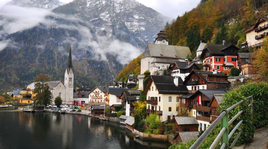 Hallstatt, village in Austria, Salzkammergut region, in late autumn
