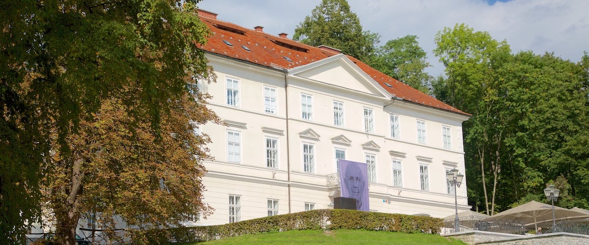 Ljubljana showing a park
