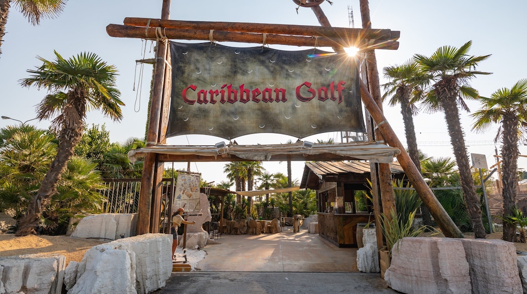 Adventure Golf showing signage