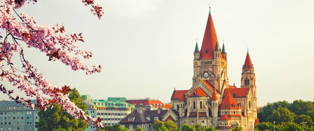 Church Heiliger Franz of Assisi at Mexikoplatz, Vienna, Austria, Shutterstock ID 604285322, Purchase Order: -