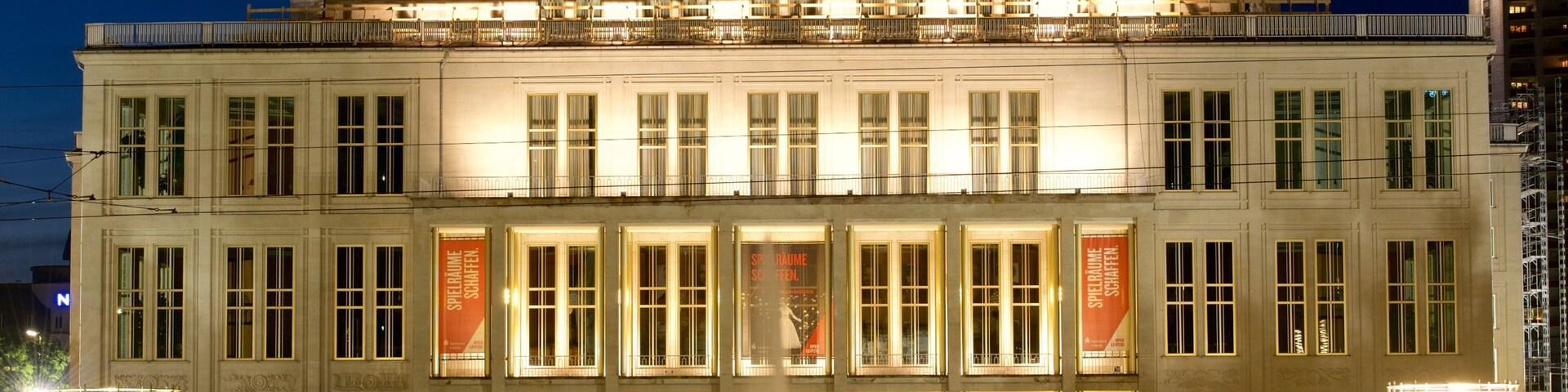 Leipzig which includes theater scenes, music and heritage architecture