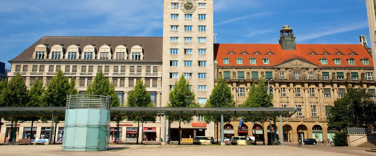 Leipzig que incluye patrimonio de arquitectura
