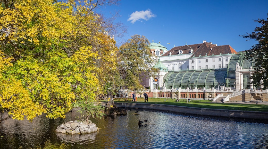 Burggarten which includes a lake or waterhole