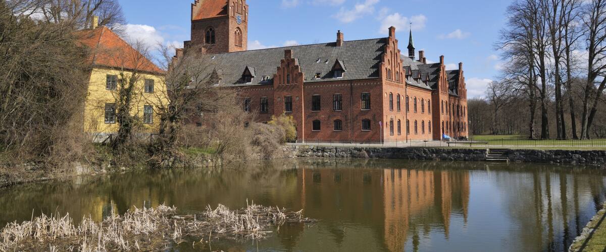Herlufsholm Boarding School was founded by Herluf Trolle in the 15 th century, the buildings themselves dating further back.