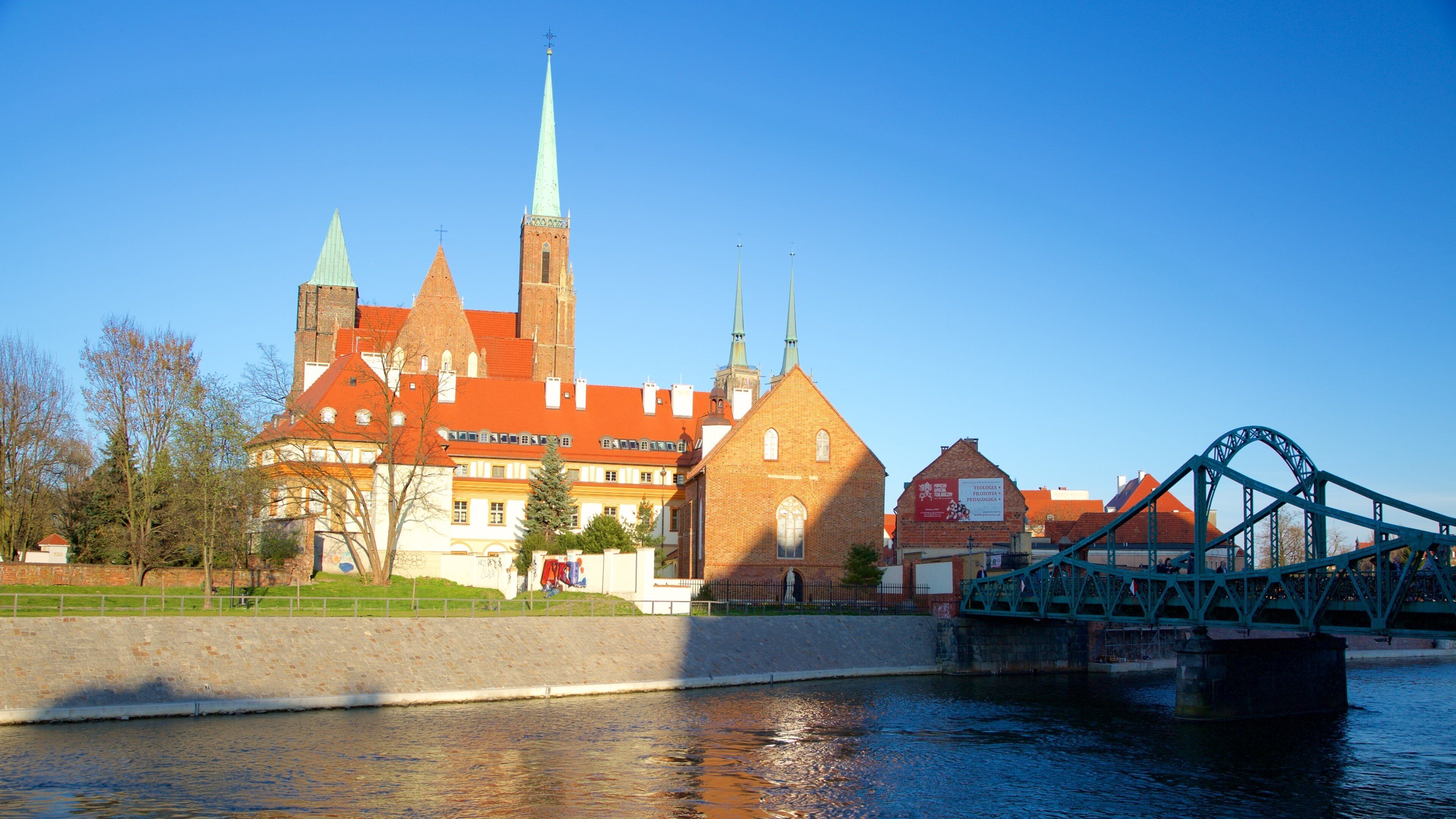 Poland showing a river or creek and a bridge