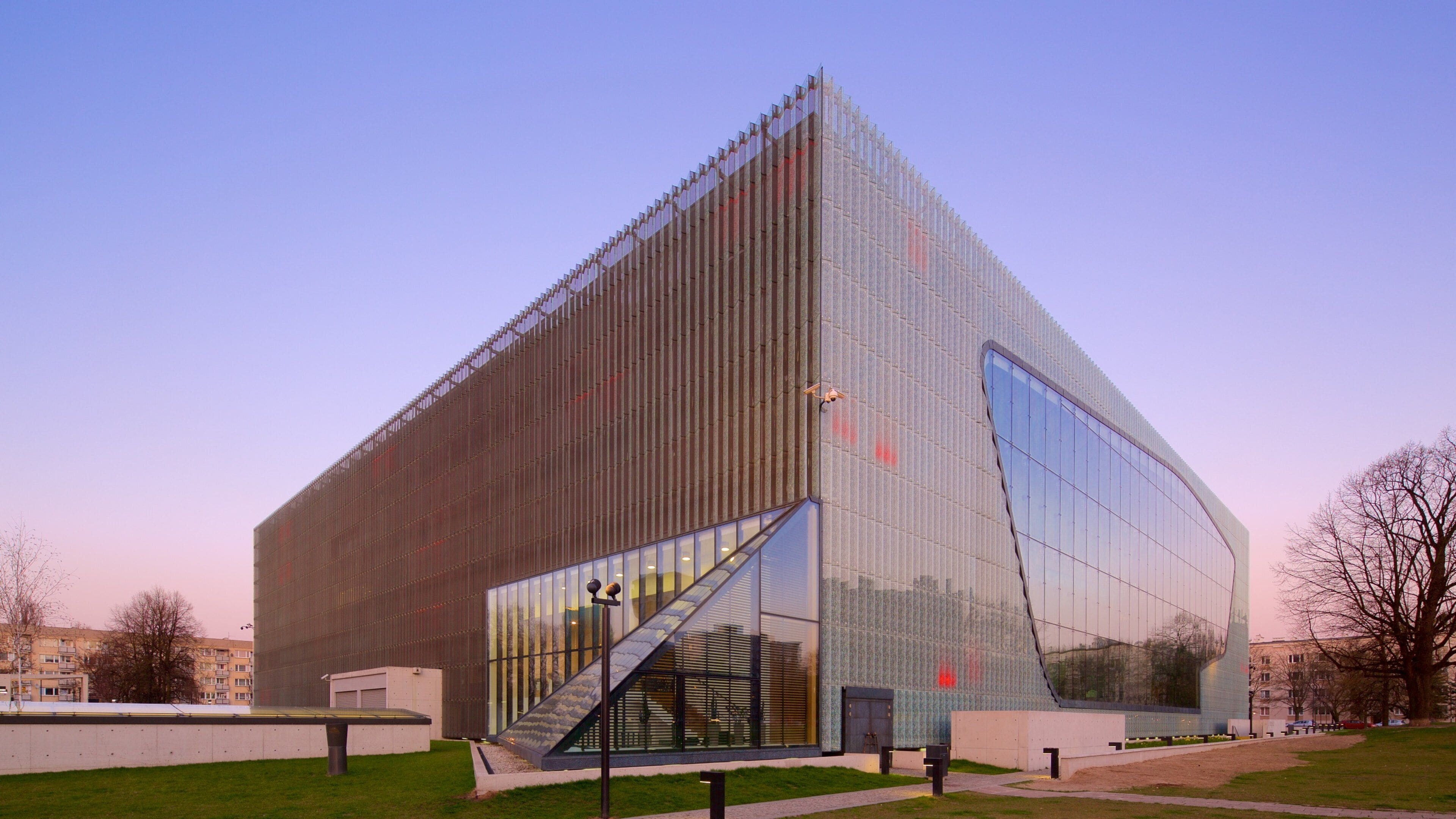 Warsaw which includes a sunset and modern architecture