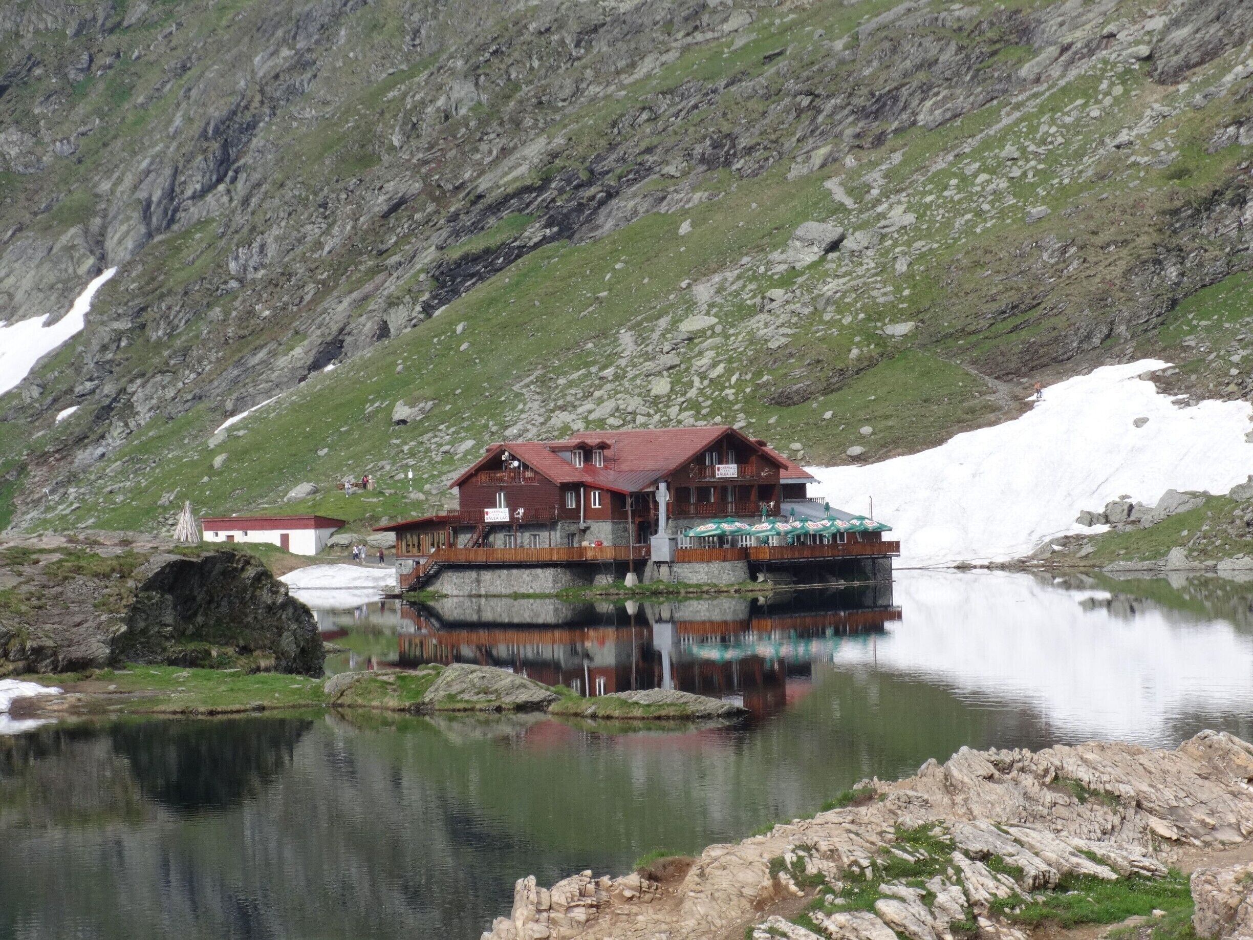 Bâlea Lake is a glacier lake situated at 2,034 m of altitude in the Făgăraș Mountains, in central Romania, in Cârțișoara, Sibiu County. 