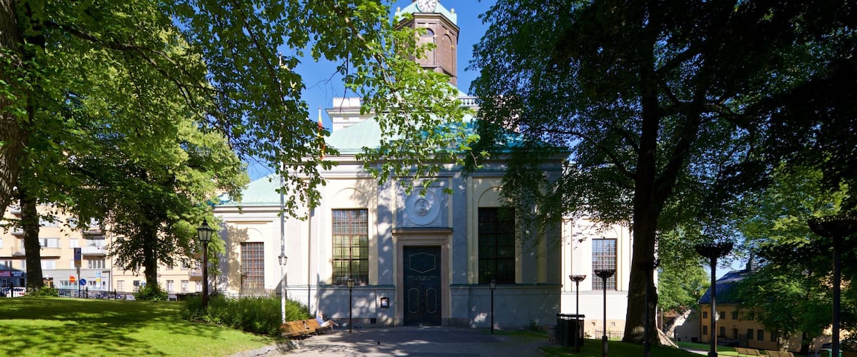 Kungsholm Church which includes a church or cathedral and heritage architecture
