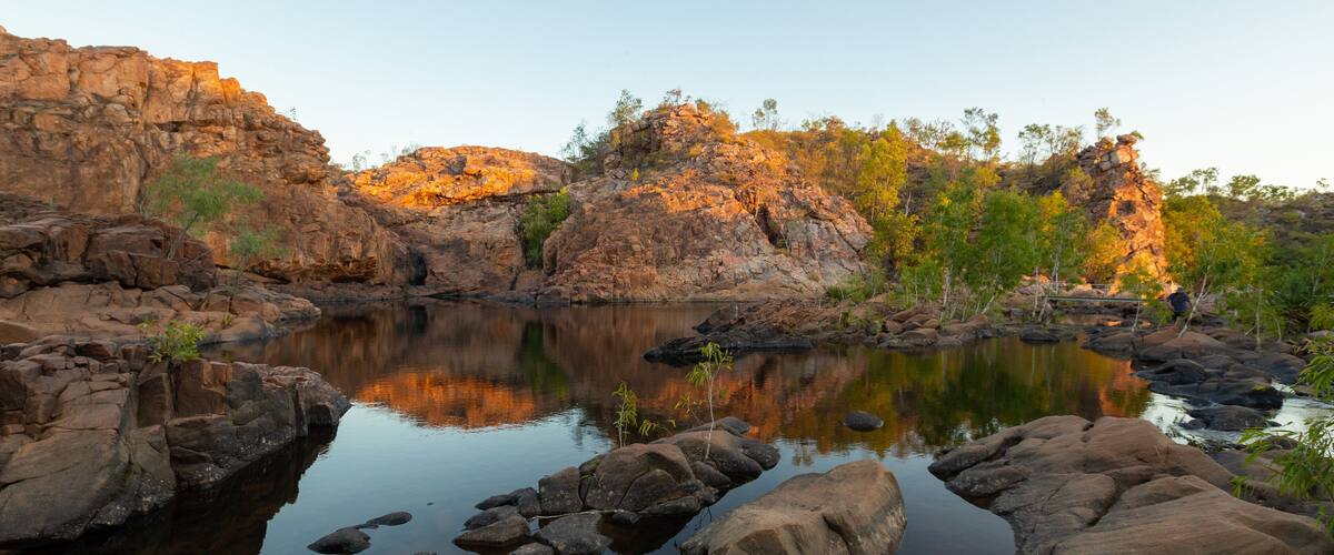 Edith Falls featuring a river or creek