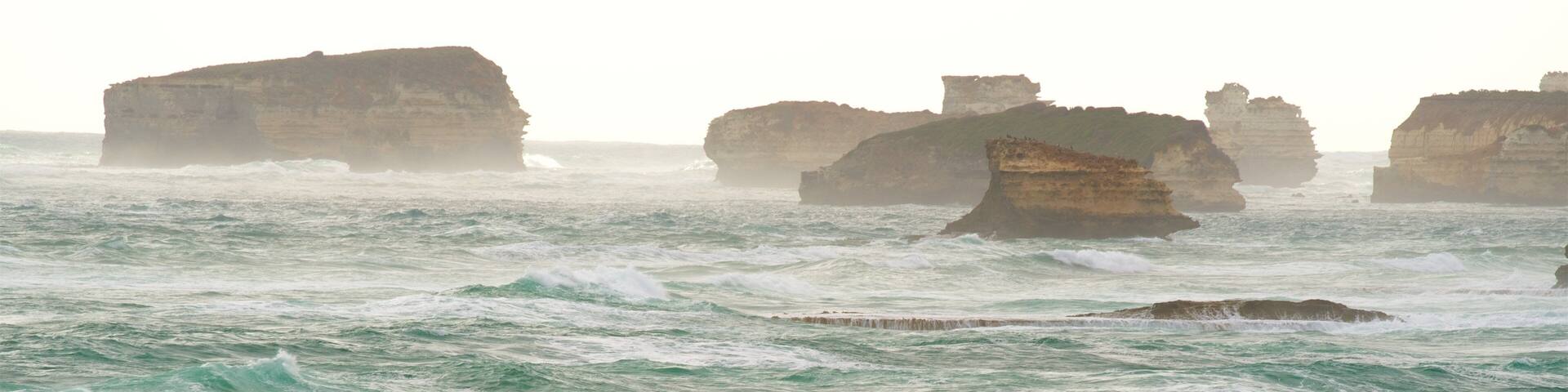 Bay of Martyrs showing rocky coastline