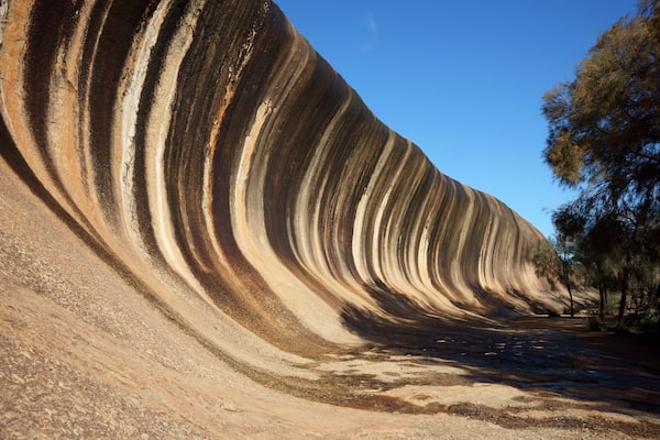 Wave Rock, geological rock formation at Western Australia