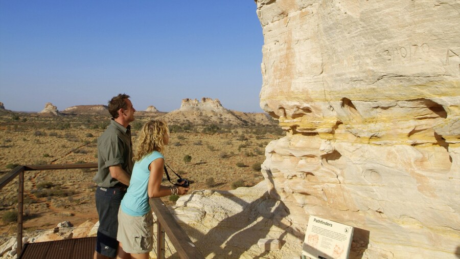 Alice Springs featuring desert views and views as well as a couple
