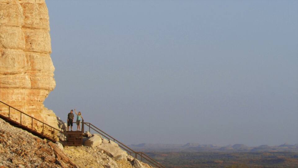 Alice Springs showing views and desert views as well as a couple