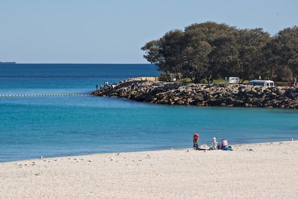 Sorrento Beach which includes a beach and general coastal views