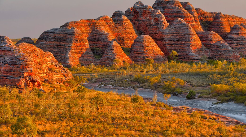 Beehives and Piccaninny Creek in warm evening light, Bungle Bungles National Park, Northern Territories, Australia, Shutterstock ID 458957245, Purchase Order: -