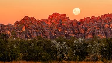 Moonrise over the Bungle Bungles in Western Australia