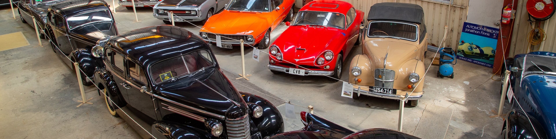 Goolwa Motor Museum featuring interior views and heritage elements