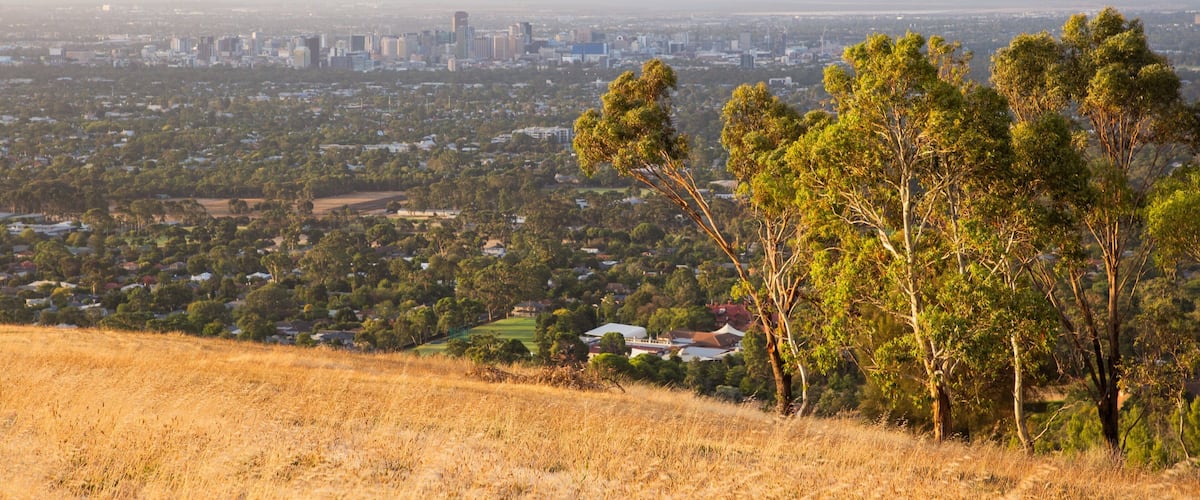 Brownhill Creek Recreation Park which includes a city, landscape views and tranquil scenes