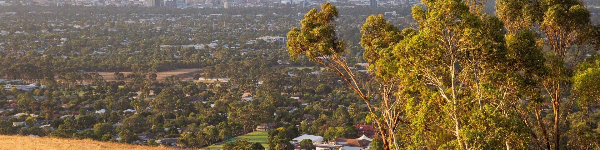 Brownhill Creek Recreation Park which includes a city, landscape views and tranquil scenes