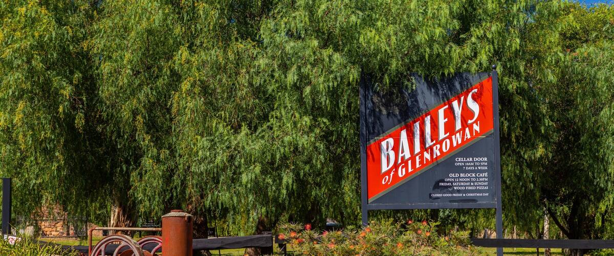 Baileys of Glenrowan which includes wildflowers, signage and a garden